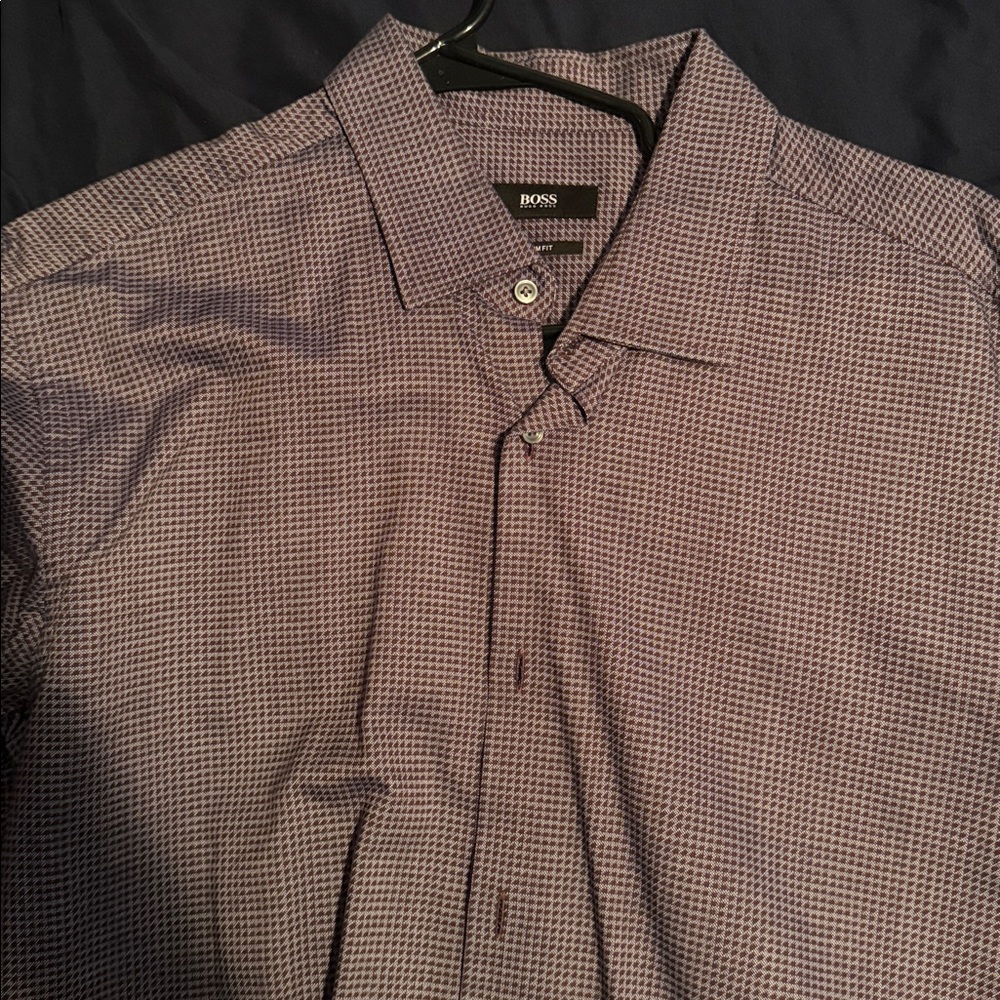 Boss Purple Patterned Shirt
